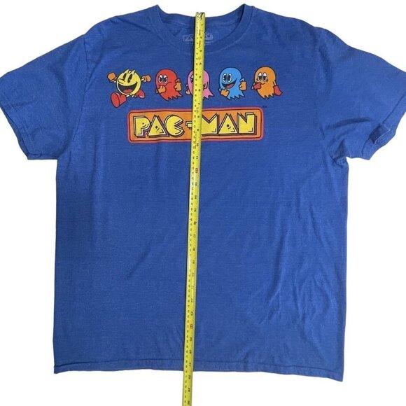 C-LIFE GROUP Men's Pac-Man Graphic T-Shirt XL Cobalt Blue Crew Neck Video Games - Picture 6 of 6